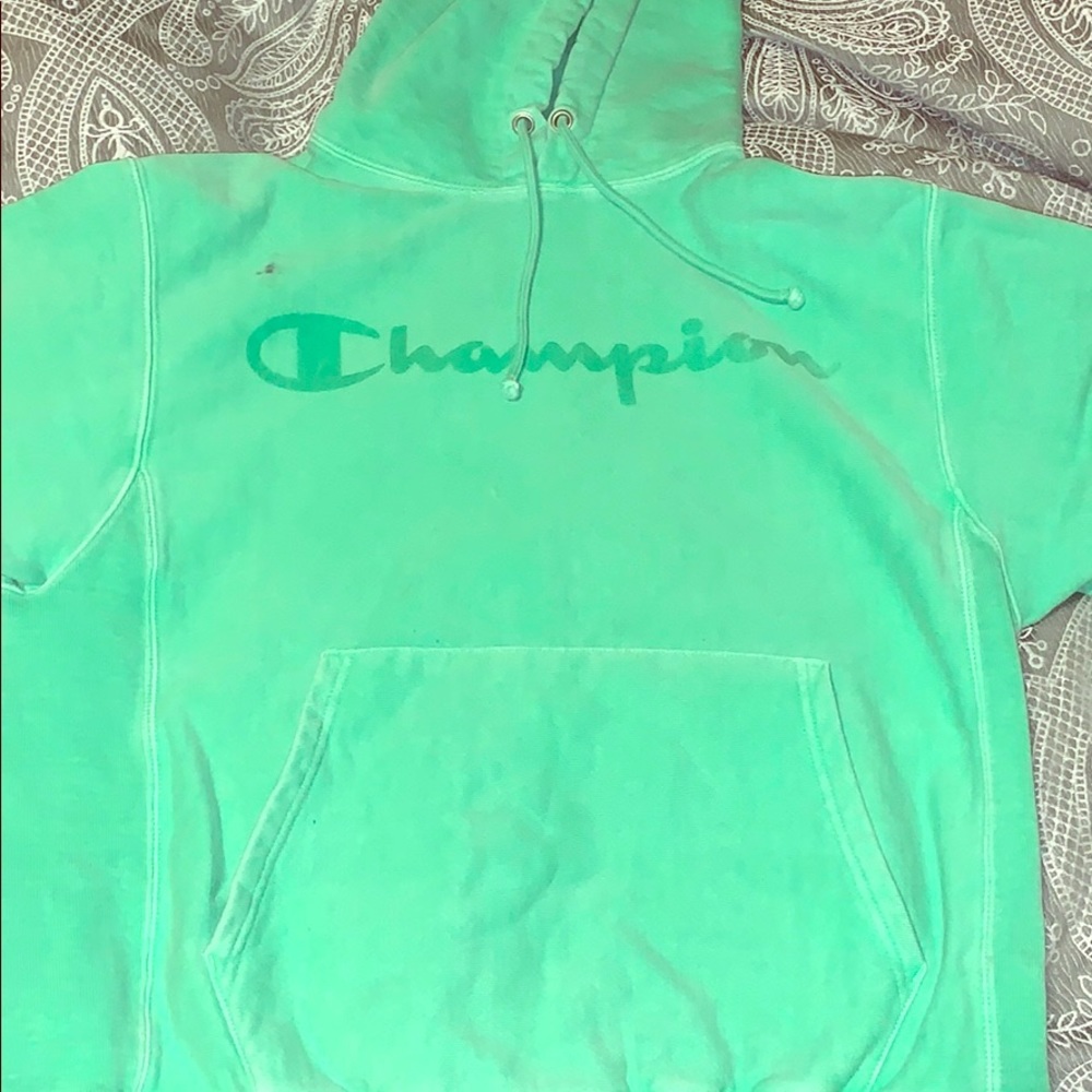 GREEN CHAMPION HOODIE